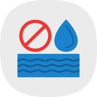 No agua vector icono diseño