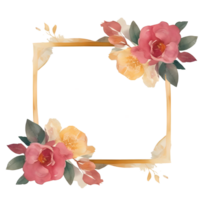 Flower frame sticker or clip art png