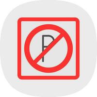 No Parking Vector Icon Design