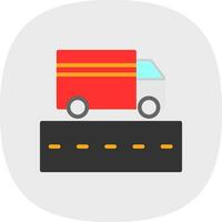 Truck Lane Vector Icon Design