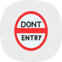 Do Not Enter Vector Icon Design