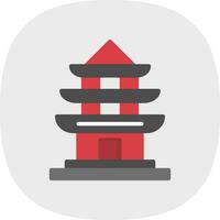 Pagoda Vector Icon Design