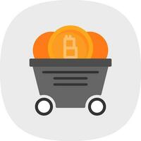 Mine cart Vector Icon Design