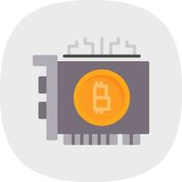 Bitcoin mining Vector Icon Design