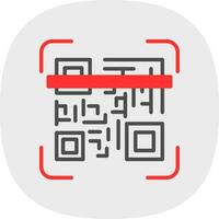 qr código escanear vector icono diseño