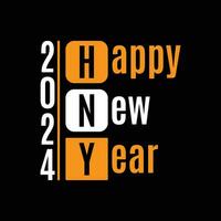 happy new year typography design 2024 vector