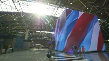 Terminal B of Sheremetyevo Airport in Moscow. Inside view video