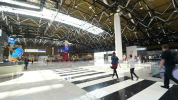 Inside view of Terminal B at Sheremetyevo Airport, Moscow video