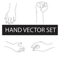 Free vector elegant line art hands