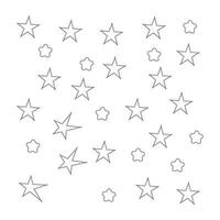 Free vector pattern with black stars on a white background