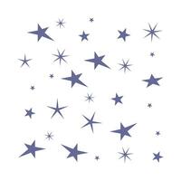 Free vector pattern with black stars on a white background