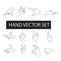 Free vector elegant line art hands