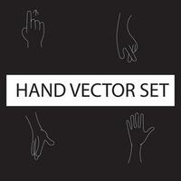 Free vector elegant line art hands