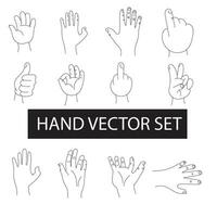 Free vector elegant line art hands