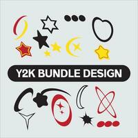 Abstract shape element for street wear and y2k vector