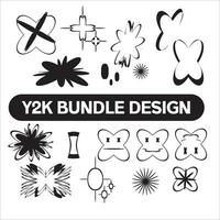 Abstract shape element for street wear and y2k vector