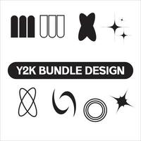 Abstract shape element for street wear and y2k vector