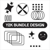Abstract shape element for street wear and y2k vector