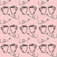 International Coffee Day Pattern Design vector