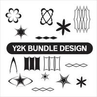 Abstract shape element for street wear and y2k vector