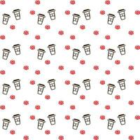 International Coffee Day Pattern Design vector