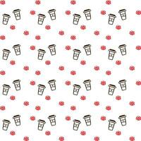 International Coffee Day Pattern Design vector