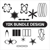 Abstract shape element for street wear and y2k vector