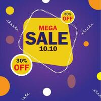 Free vector 10.10 online shopping day sale banner design