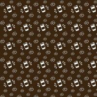 International Coffee Day Pattern Design vector