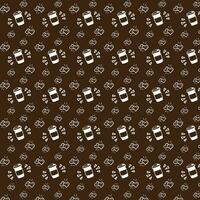 International Coffee Day Pattern Design vector