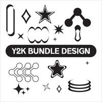 Abstract shape element for street wear and y2k vector