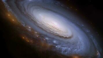 scène de univers avec spirale galaxie video