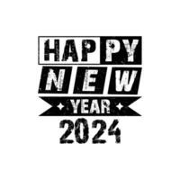 happy new year typography design 2024 vector