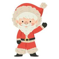 Old man with santa claus costume vector