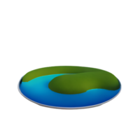 Lac 3d le rendu icône illustration png