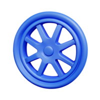 wheel 3d rendering icon illustration png