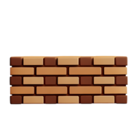 brick wall 3d rendering icon illustration png