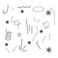 Vector a collection of handdrawn doodles elements set