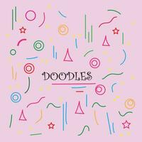 Vector a collection of handdrawn doodles elements set