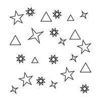 Free vector pattern with black stars on a white background