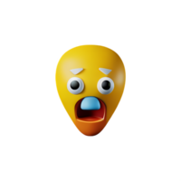 stress face 3d rendering icon illustration png