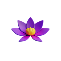 lotus bloem 3d renderen icoon illustratie png