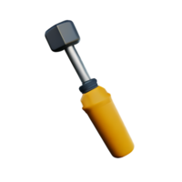 hammer 3d rendering icon illustration png