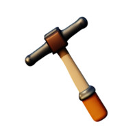 hammer 3d rendering icon illustration png