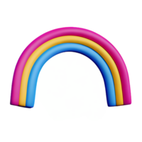 boho arco iris 3d representación icono ilustración png