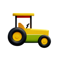 tracteur 3d le rendu icône illustration png