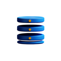 database 3d rendering icon illustration png