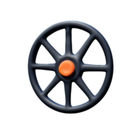 wheel 3d rendering icon illustration png