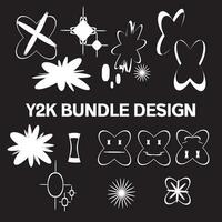 Abstract shape element for street wear and y2k vector