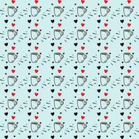 International Coffee Day Pattern Design vector